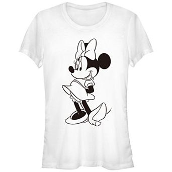 Disney's Minnie Mouse Juniors' Black & White Graphic Tee