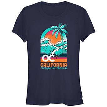 Juniors' The OC California Newport Beach Postcard Graphic Tee