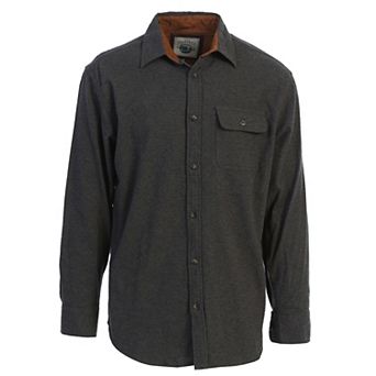 Gioberti Men's 100% Cotton Brushed Flannel Plaid Checkered Shirt with Corduroy Contrast