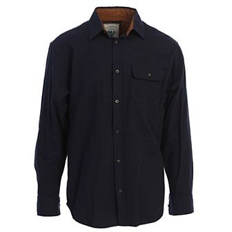 Gioberti Men's 100% Cotton Brushed Flannel Plaid Checkered Shirt with Corduroy Contrast