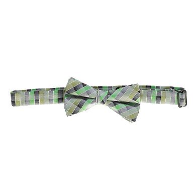 Gioberti Kid's Long Sleeve Dress Shirt + Plaid Tie, Bow Tie And Hanky