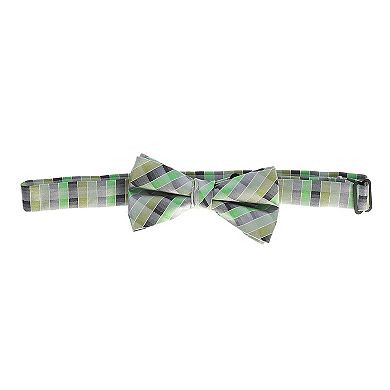 Gioberti Boy's Long Sleeve Dress Shirt + Plaid Tie, Bow Tie and Hanky