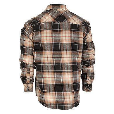 Gioberti Men's Western Brushed Flannel Plaid Checkered Shirt w/Snap-on Button