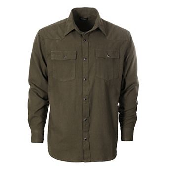 Gioberti Men's Western Brushed Flannel Plaid Checkered Shirt w/Snap-on Button