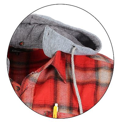 Heren Plaid Lange Mouw Hoodies Button Down Katoen Geruite