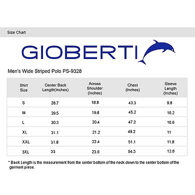 Gioberti Men's Single Stripe Polo Shirt With Pocket