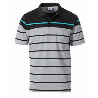 Gioberti Men's Single Stripe Polo Shirt With Pocket