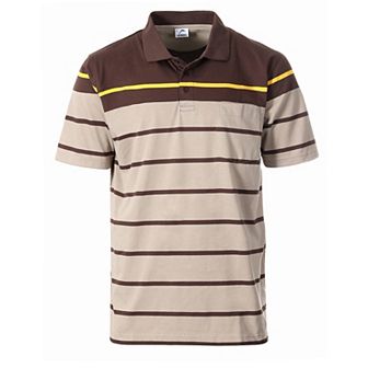 Gioberti Men's Single Stripe Polo Shirt With Pocket