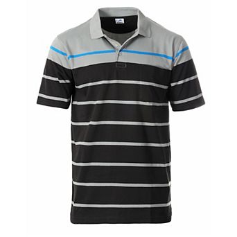 Gioberti Men's Single Stripe Polo Shirt With Pocket