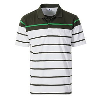 Gioberti Men's Single Stripe Polo Shirt With Pocket