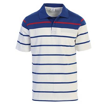 Gioberti Men's Single Stripe Polo Shirt With Pocket