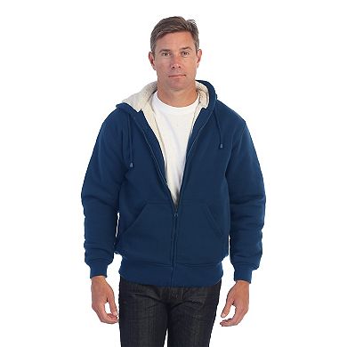 Gioberti Men Heavyweight Sherpa Lined Fleece Hoodie Jacket