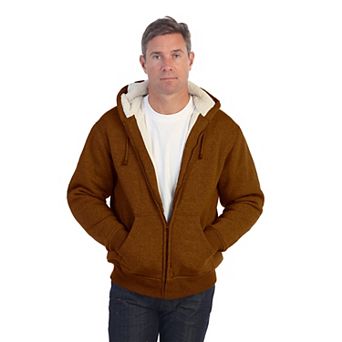 Gioberti Men's Heavyweight Sherpa Lined Fleece Hoodie Jacket