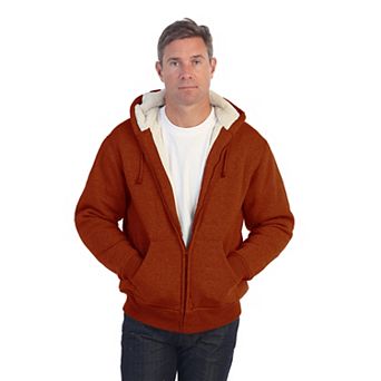 Gioberti Men's Heavyweight Sherpa Lined Fleece Hoodie Jacket