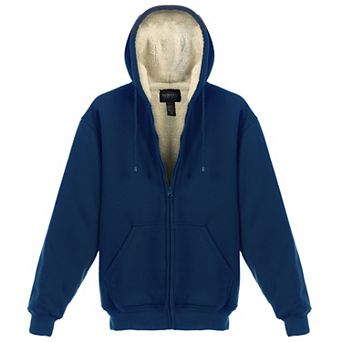 Gioberti Men's Heavyweight Sherpa Lined Fleece Hoodie Jacket