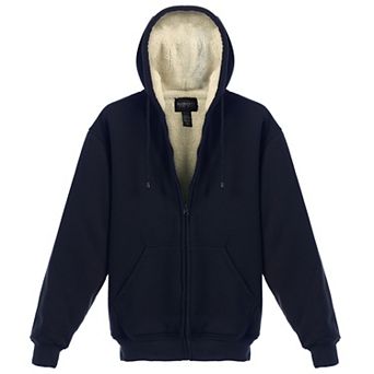 Gioberti Men's Heavyweight Sherpa Lined Fleece Hoodie Jacket