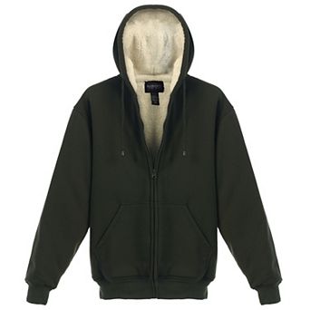 Gioberti Men's Heavyweight Sherpa Lined Fleece Hoodie Jacket