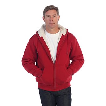 Gioberti Men's Heavyweight Sherpa Lined Fleece Hoodie Jacket