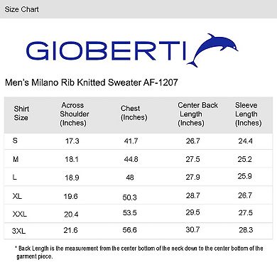 Gioberti Men's 100% Cotton Milano Knit Full-zip Sweater