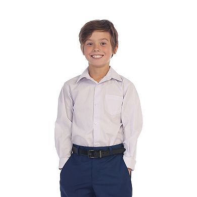 Gioberti Kid's Long Sleeve Solid Dress Shirt