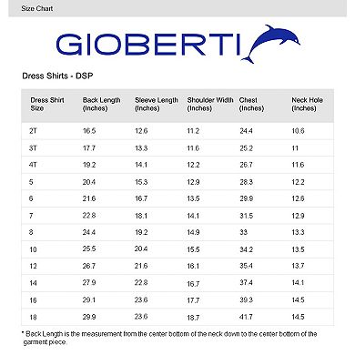 Gioberti Kid's Long Sleeve Solid Dress Shirt