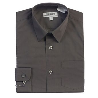 Gioberti Kid's Long Sleeve Solid Dress Shirt