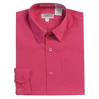 Gioberti Kid's Long Sleeve Solid Dress Shirt