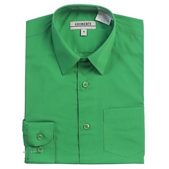 Gioberti Kid's Long Sleeve Solid Dress Shirt