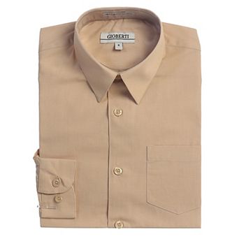Gioberti Kid's Long Sleeve Solid Dress Shirt