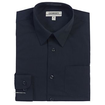 Gioberti Kid's Long Sleeve Solid Dress Shirt