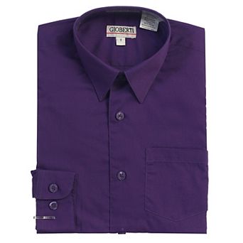Gioberti Kid's Long Sleeve Solid Dress Shirt