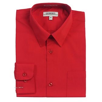 Gioberti Kid's Long Sleeve Solid Dress Shirt