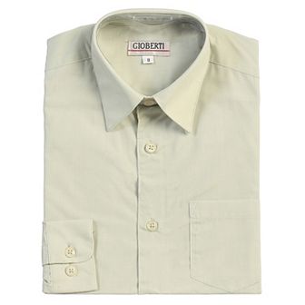 Gioberti Kid's Long Sleeve Solid Dress Shirt
