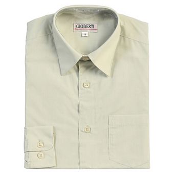 Gioberti Kid's Long Sleeve Solid Dress Shirt