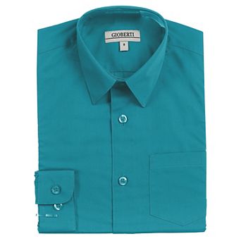 Gioberti Kid's Long Sleeve Solid Dress Shirt