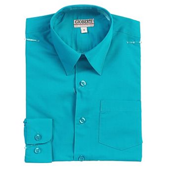 Gioberti Kid's Long Sleeve Solid Dress Shirt