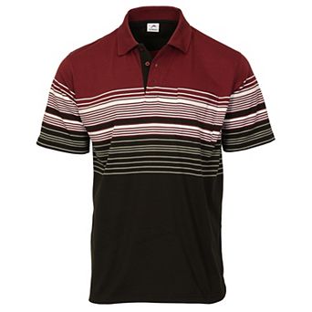 Gioberti Men's Striped Polo Shirt With Pocket - Yarn Dye