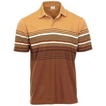 Gioberti Men's Striped Polo Shirt With Pocket - Yarn Dye