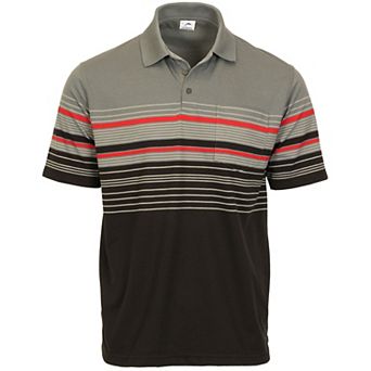 Gioberti Men's Striped Polo Shirt With Pocket - Yarn Dye