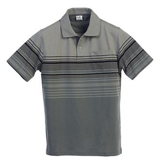 Gioberti Men's Striped Polo Shirt With Pocket - Yarn Dye