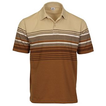 Gioberti Men's Striped Polo Shirt With Pocket - Yarn Dye