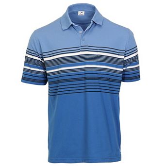 Gioberti Men's Striped Polo Shirt With Pocket - Yarn Dye