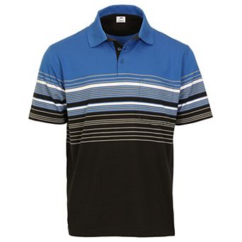 Gioberti Men's Striped Polo Shirt With Pocket - Yarn Dye