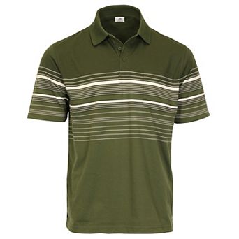 Gioberti Men's Striped Polo Shirt With Pocket - Yarn Dye