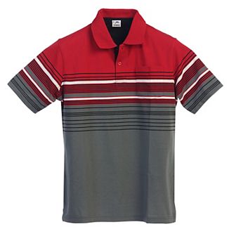 Gioberti Men's Striped Polo Shirt With Pocket - Yarn Dye