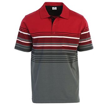 Gioberti Men's Striped Polo Shirt With Pocket - Yarn Dye