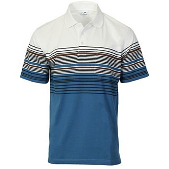 Gioberti Men's Striped Polo Shirt With Pocket - Yarn Dye