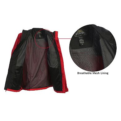 Gioberti Men's Waterproof Rain Jacket With Mesh Lining and Carrying Bag