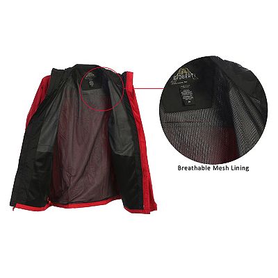 Gioberti Men s Waterproof Rain Jacket With Mesh Lining and Carrying Bag