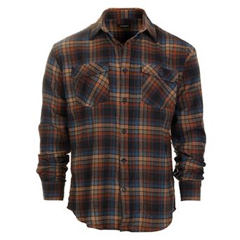 Gioberti Men's Plaid Checkered 100% Cotton Brushed Flannel Shirt